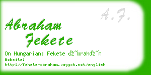 abraham fekete business card